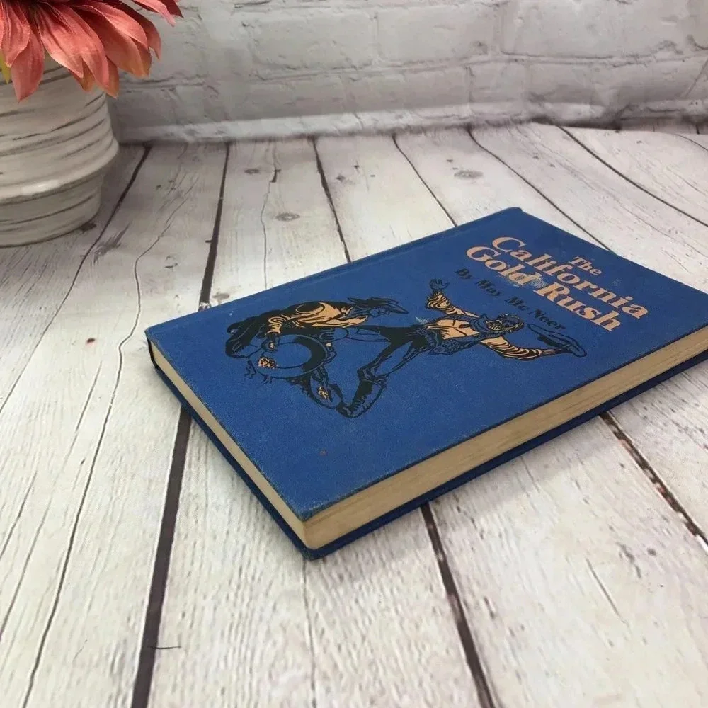vtg 1950 hardback book California gold rush western americana history decor